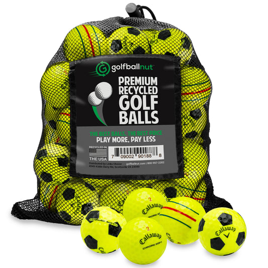 Recycled Mix Yellow Callaway Graphic Balls – 48 Count