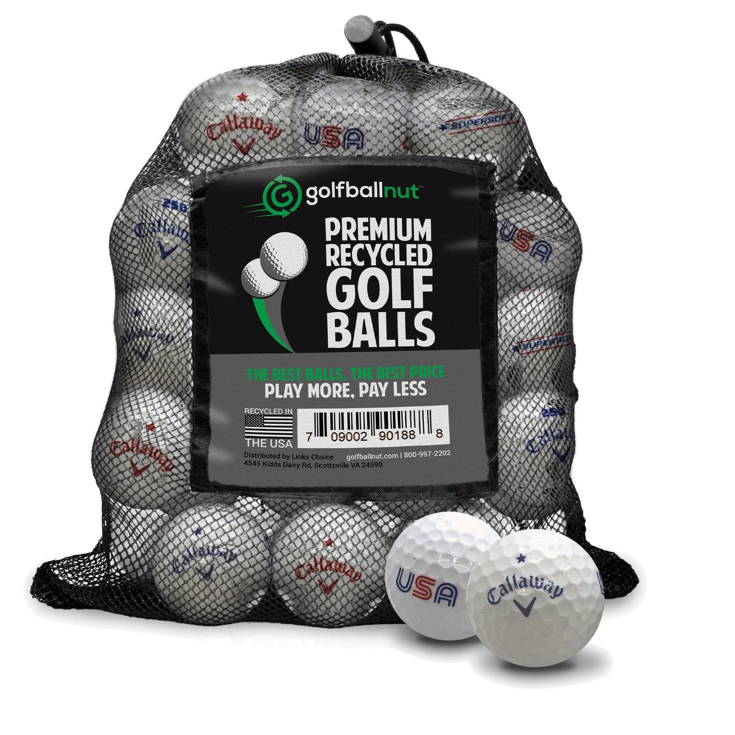 Used Callaway Supersoft USA golf balls, 48 ball mesh bag