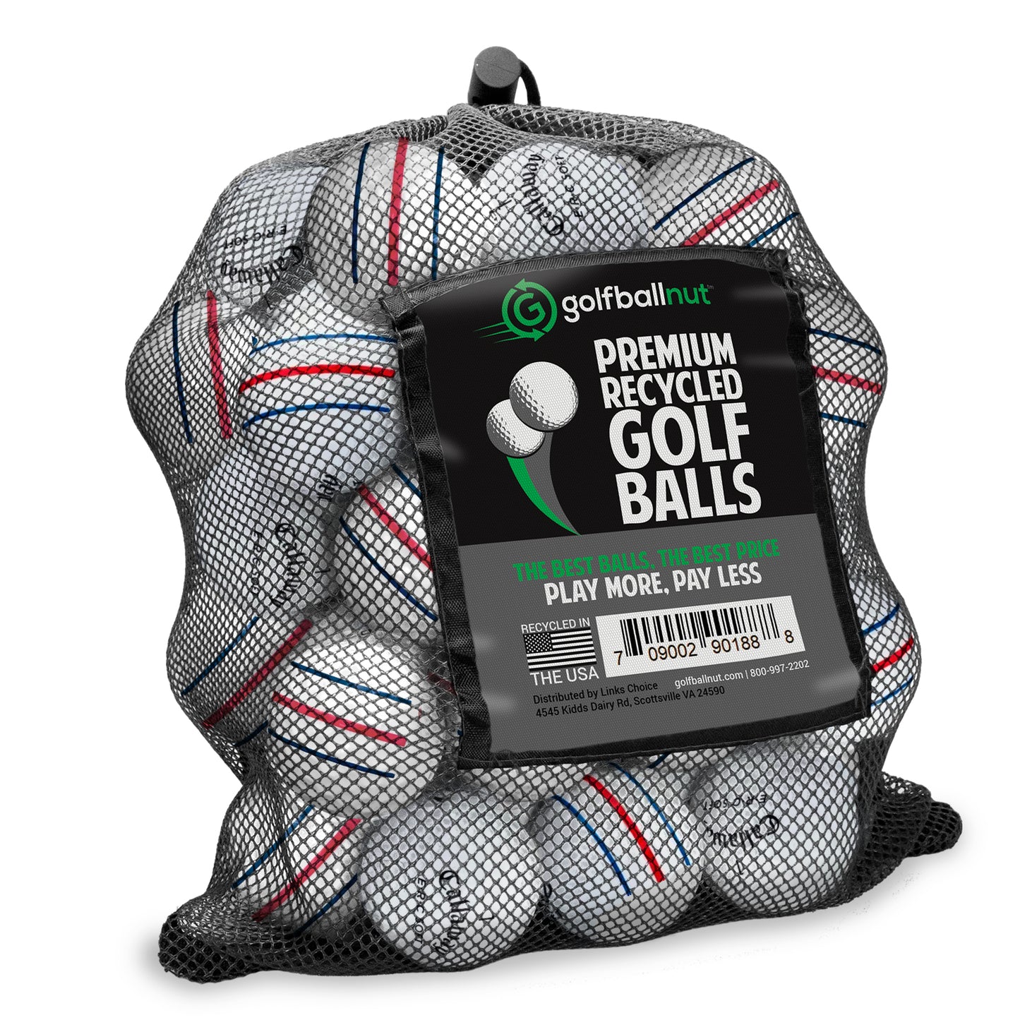 Recycled Callaway Triple Track Mix Mesh Bag – 48 Count