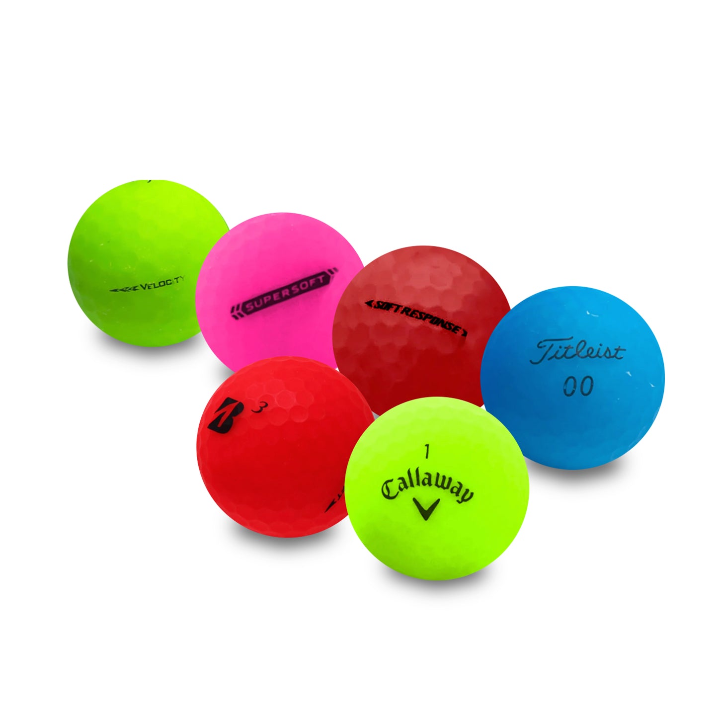 Used Premium Assorted Matte Color Mix Golf Balls - 48 Count