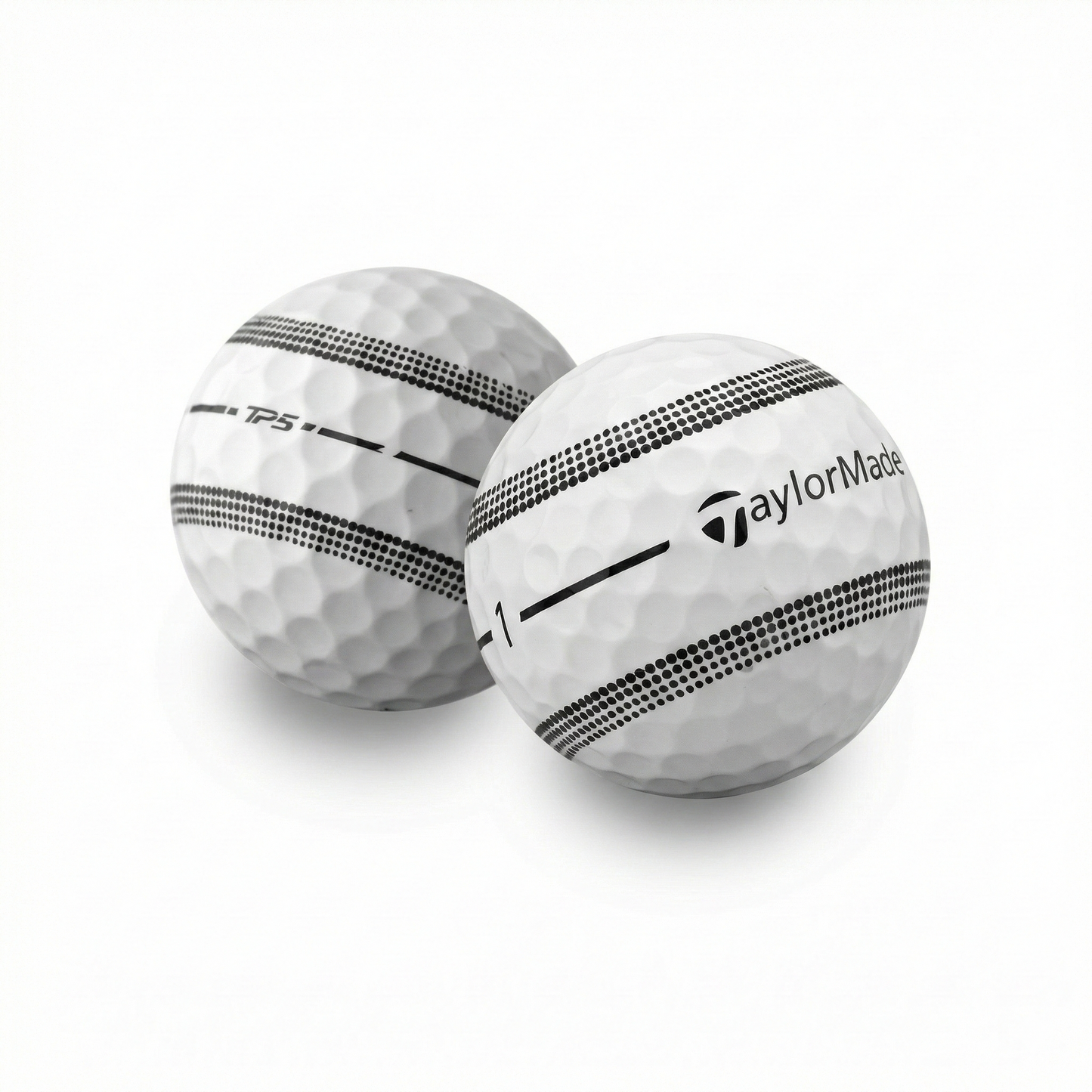 Used TaylorMade TP5 Stripe Golf Balls - 1 Dozen