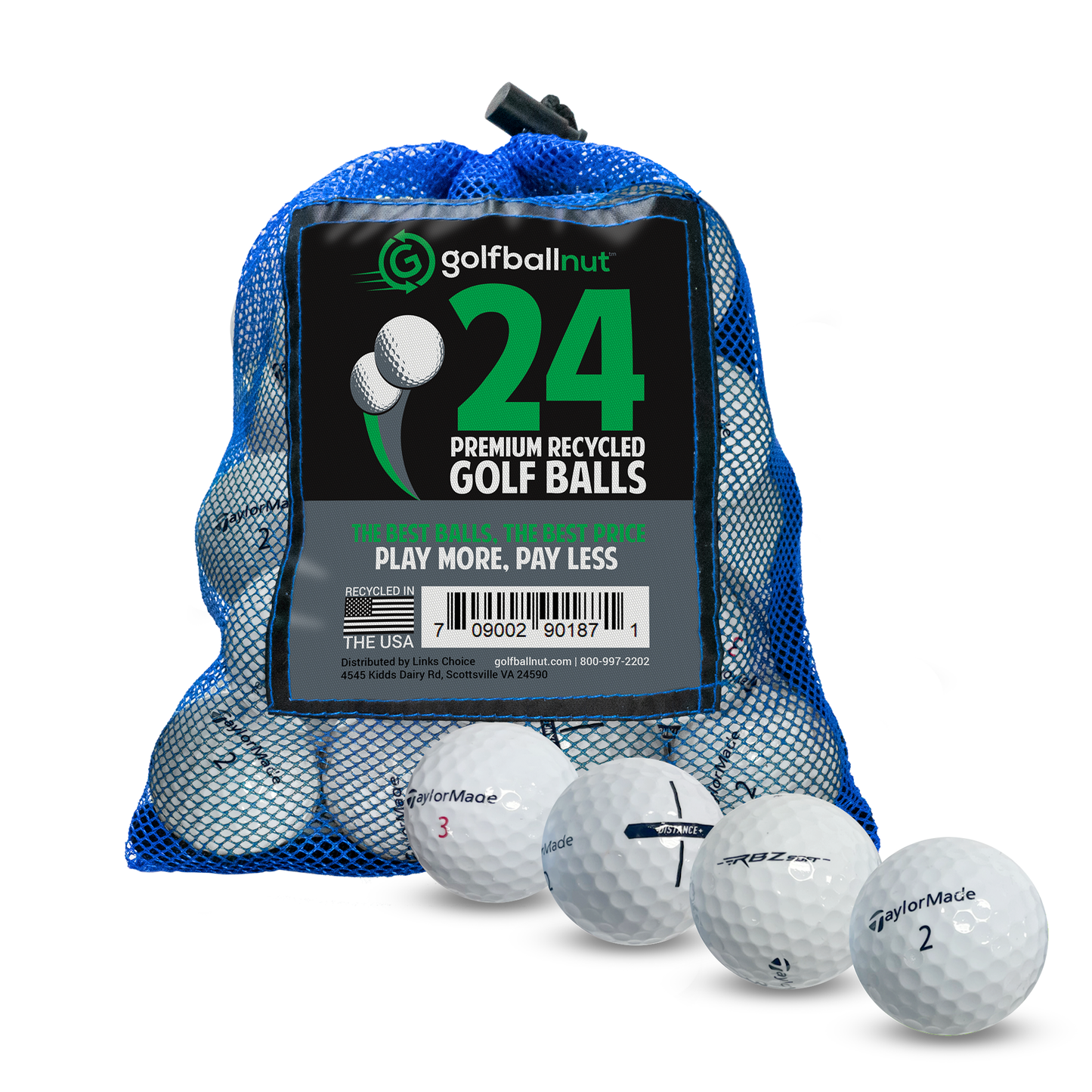 Used Taylormade Mix Golf Balls - Bulk Mesh Bags