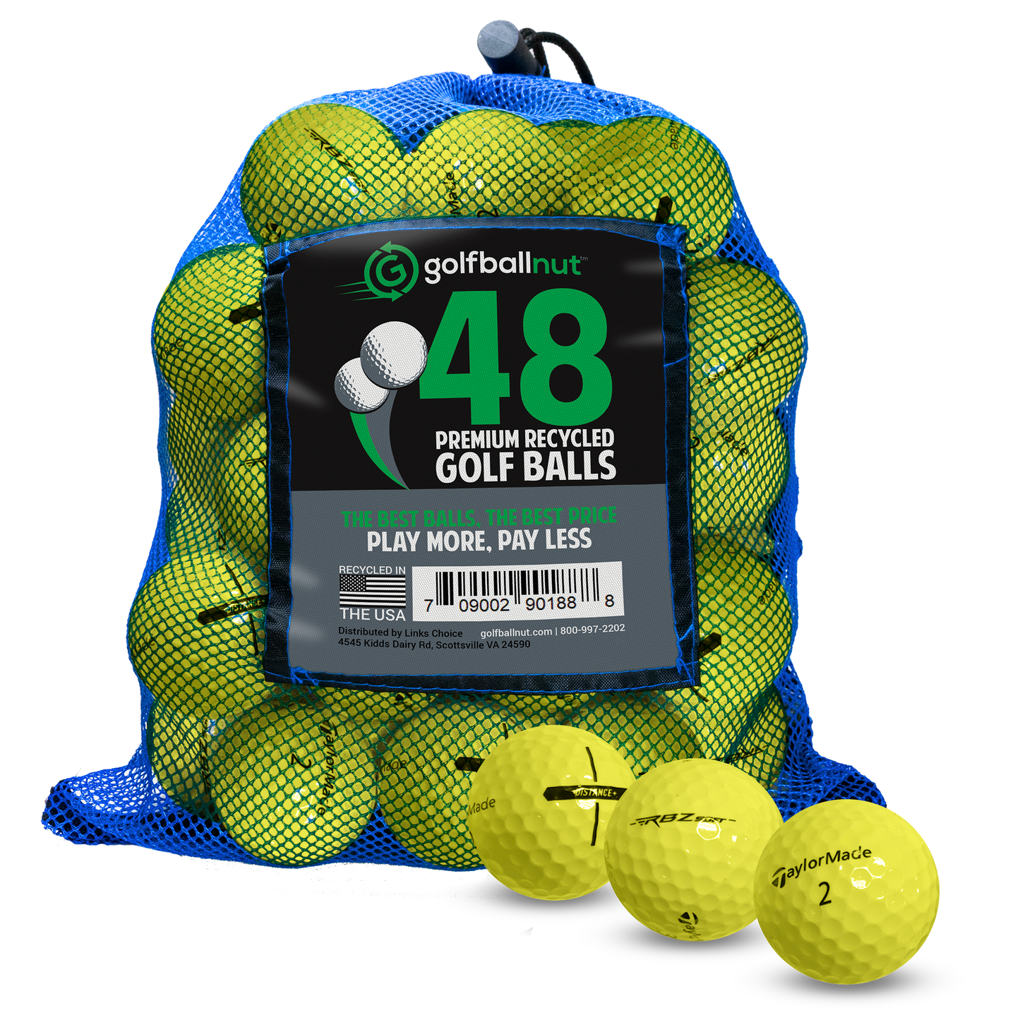 Used Taylormade Mix Golf Balls - Bulk Mesh Bags