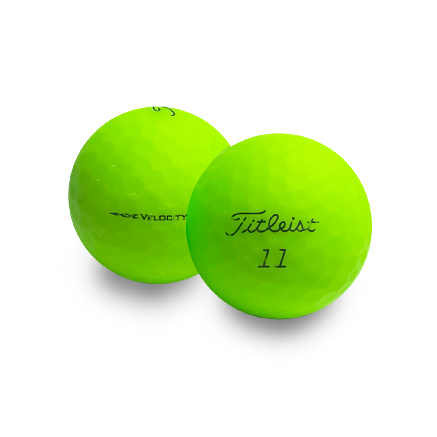 Used Titleist Velocity Matte Green Golf Balls - 1 Dozen
