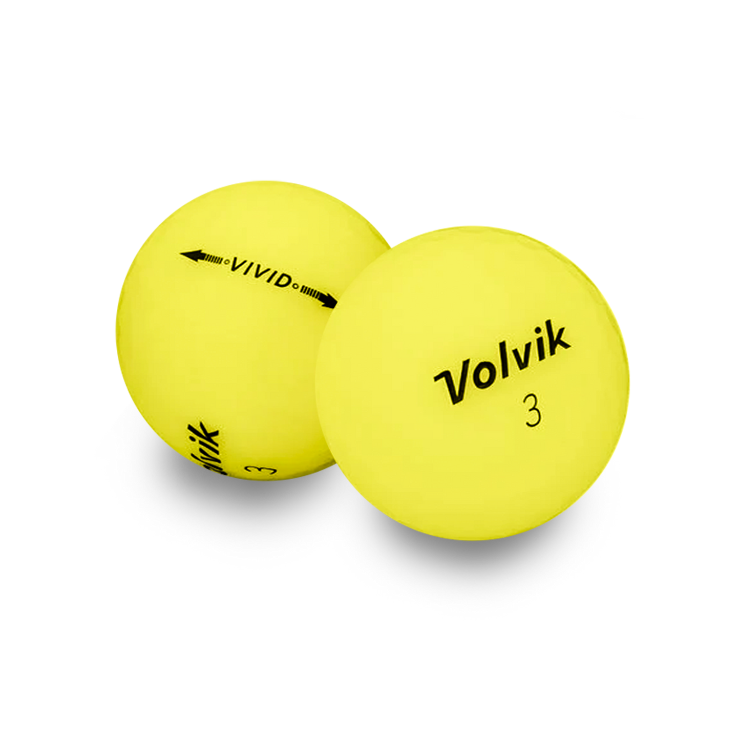 Used Volvik Vivid Yellow Golf Balls - 1 Dozen
