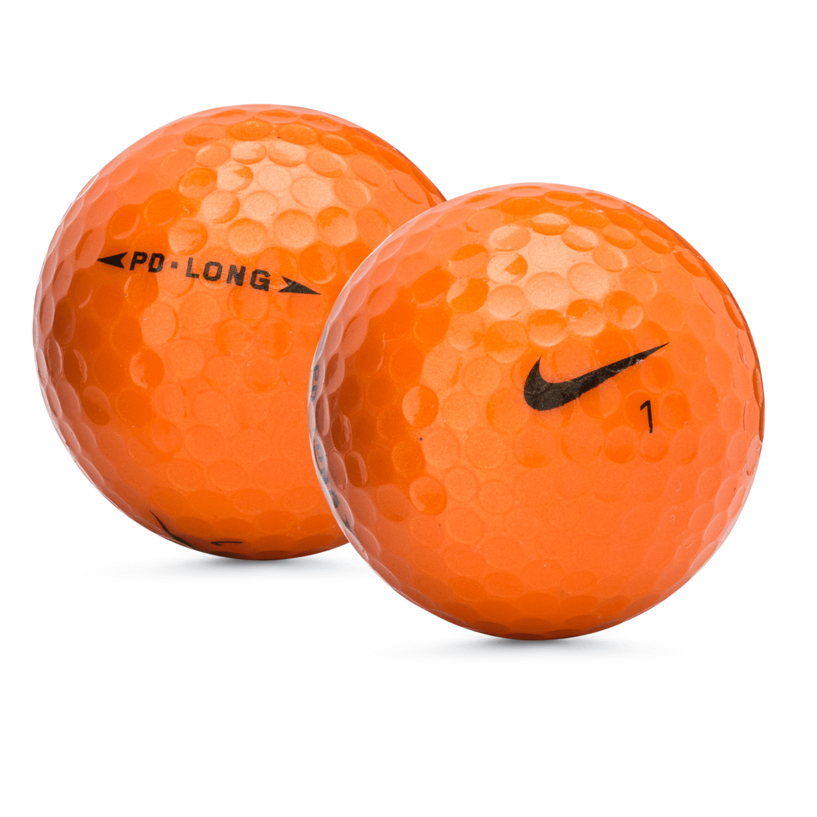 used Nike PD Long Orange Golf Balls 1 Dozen