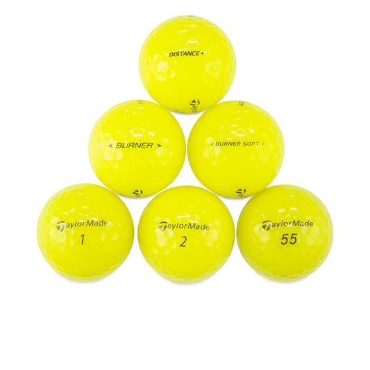 Used TaylorMade Yellow Mix Golf Balls - 1 Dozen