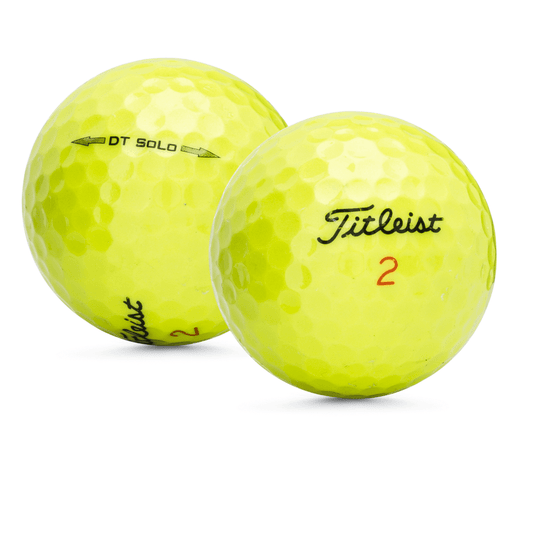 Used Titleist DT Solo Yellow Golf Balls - 1 Dozen