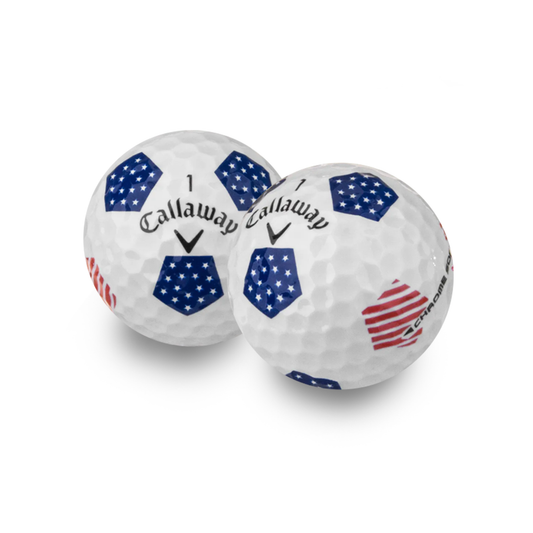 Used Callaway Chromesoft Truvis Team USA Golf Balls - 1 Dozen