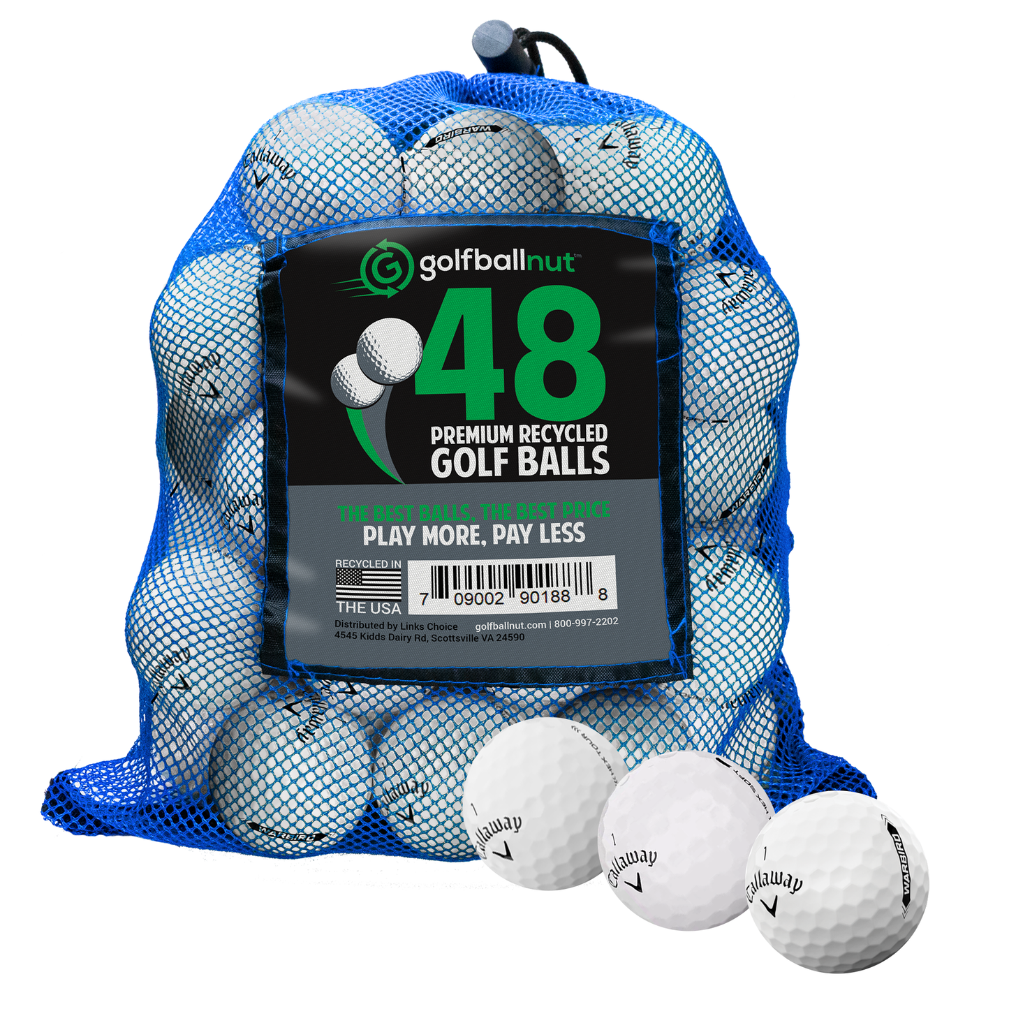 Used Callaway Mix Golf Balls - Bulk Mesh Bags