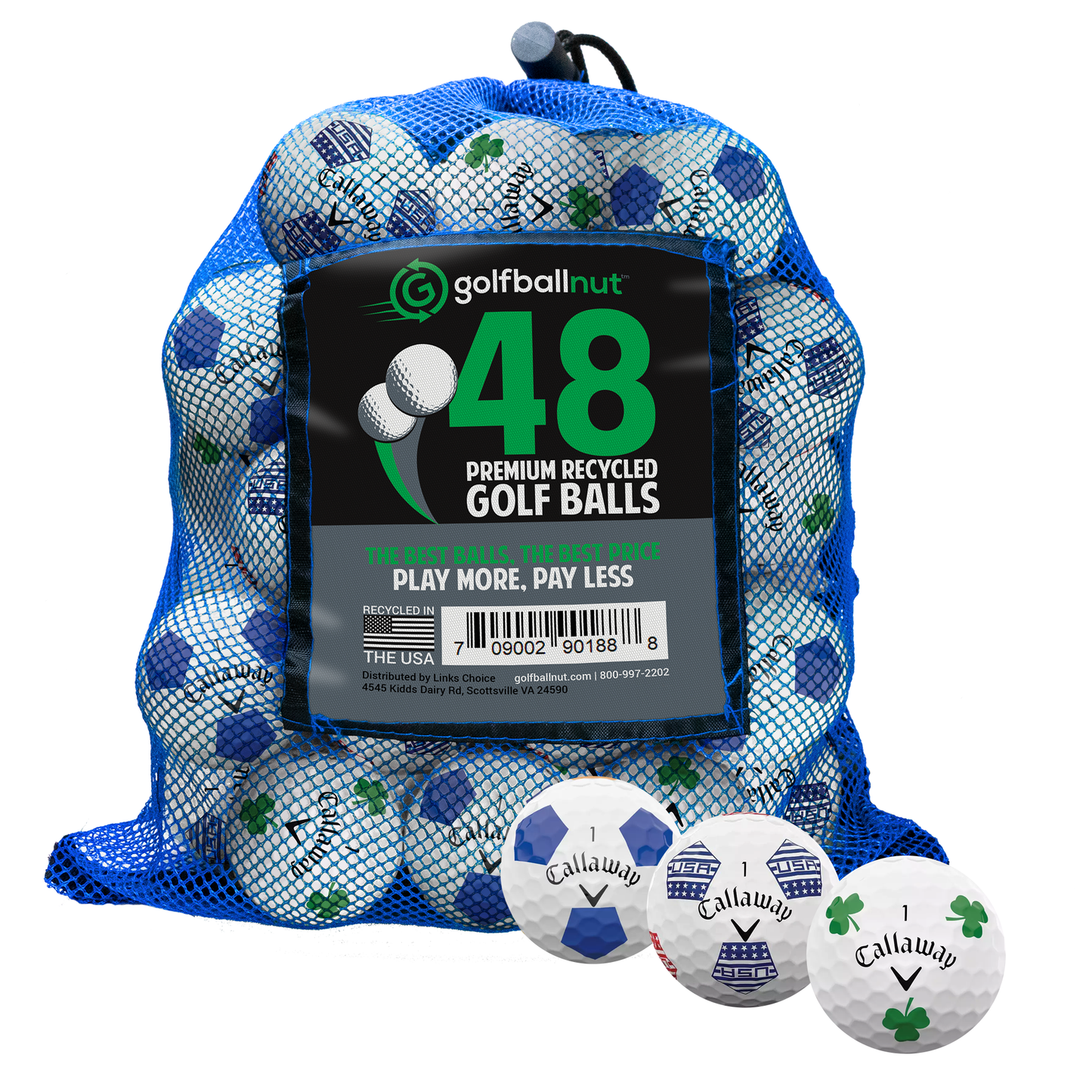 Used Callaway Chromesoft Truvis Mix Golf Balls - Bulk Mesh Bags