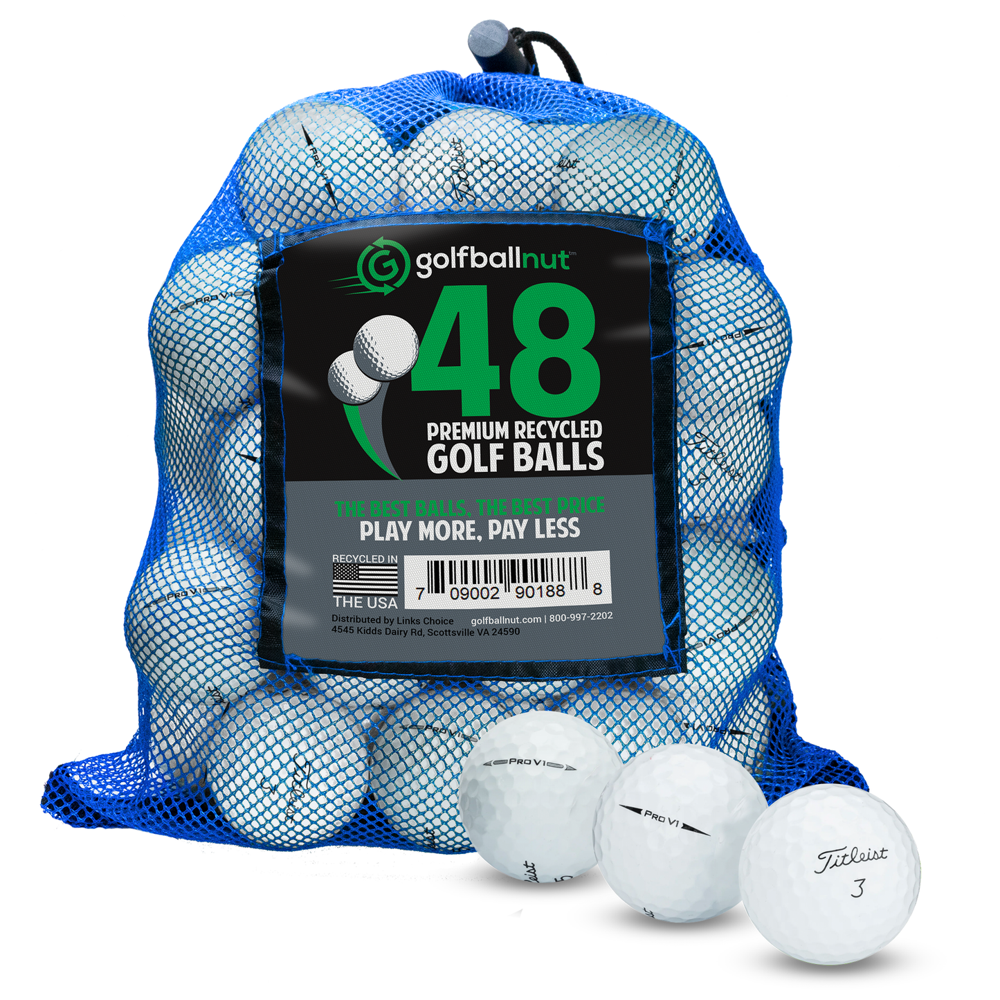 Used Titleist Pro V1 Golf Balls - Bulk Mesh Bags