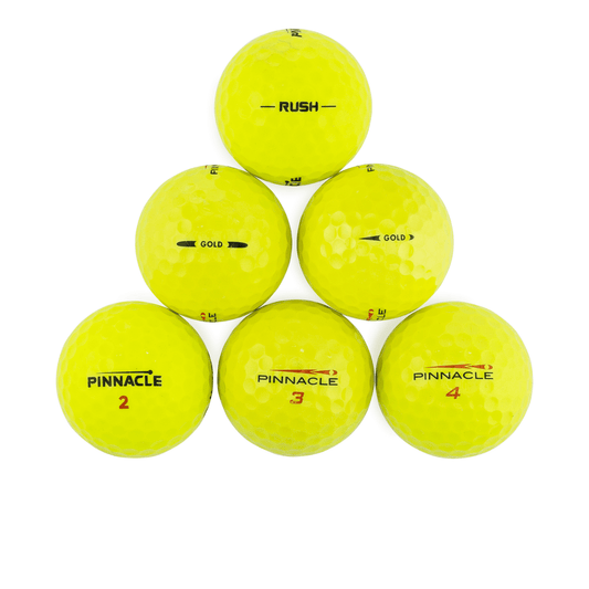 Used Pinnacle Mix Yellow Golf Balls - 1 Dozen