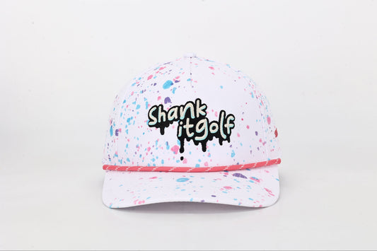Drippy White Paint Hat