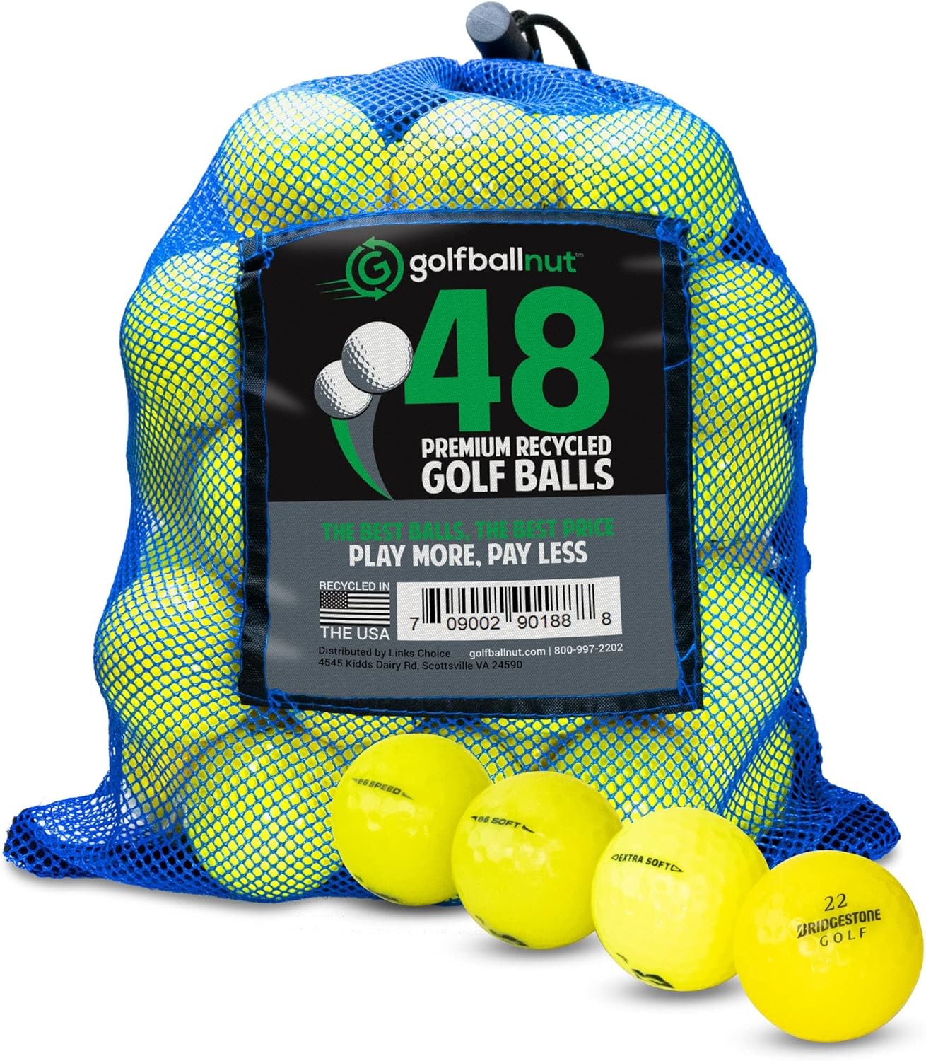 Bridgestone Yellow Mix Golf Balls - practice golf balls by Bridgestone