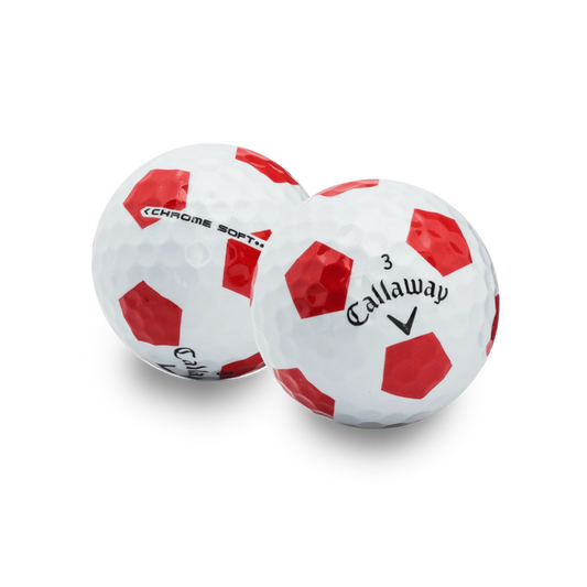 Used Callaway Chromesoft Truvis Team Red Golf Balls - 1 Dozen