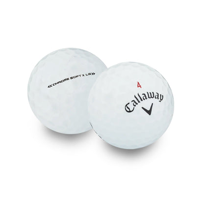 Used Callaway Chrome Soft X LS golf balls, one dozen, white