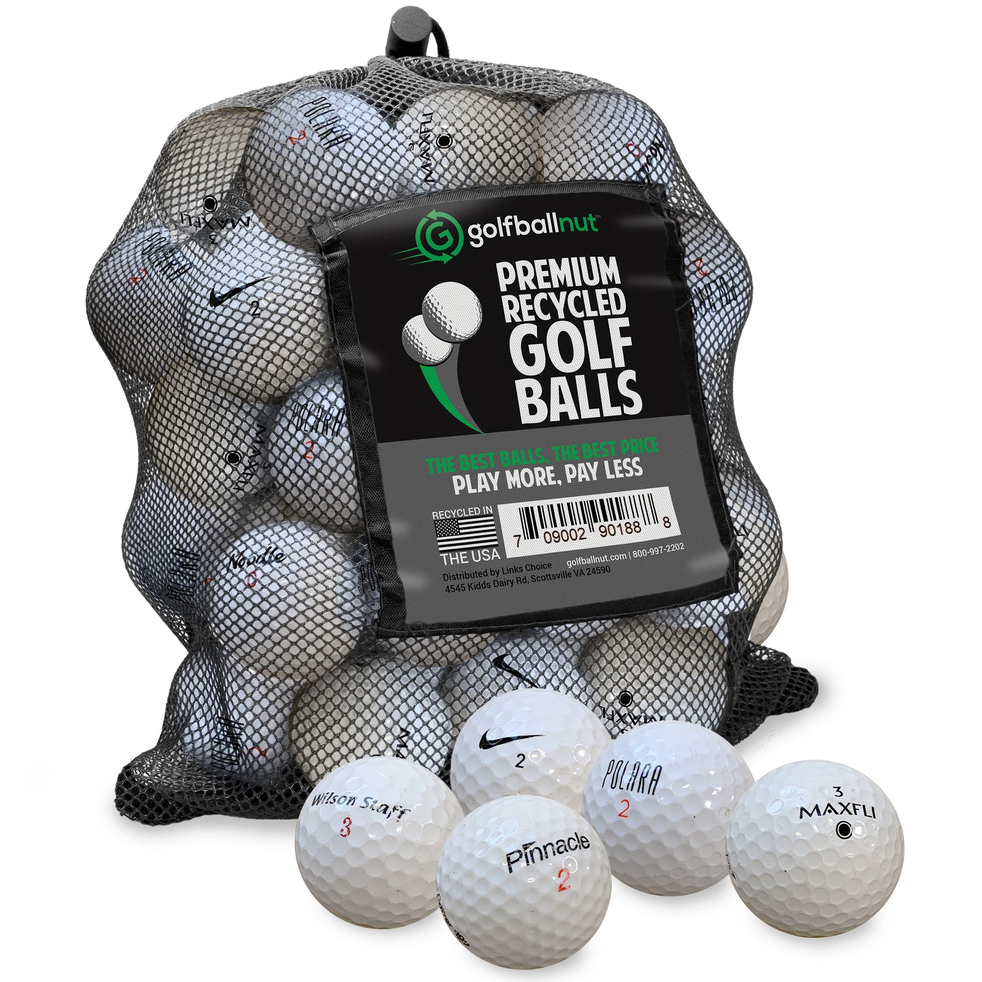 Golf Balls – Recycled Store Line Assorted Mix for Practice & Play – Good Condition – Includes Mesh Bag – Budget-Friendly & Sustainable Golf Balls - bulk golf balls by GolfBallNut
