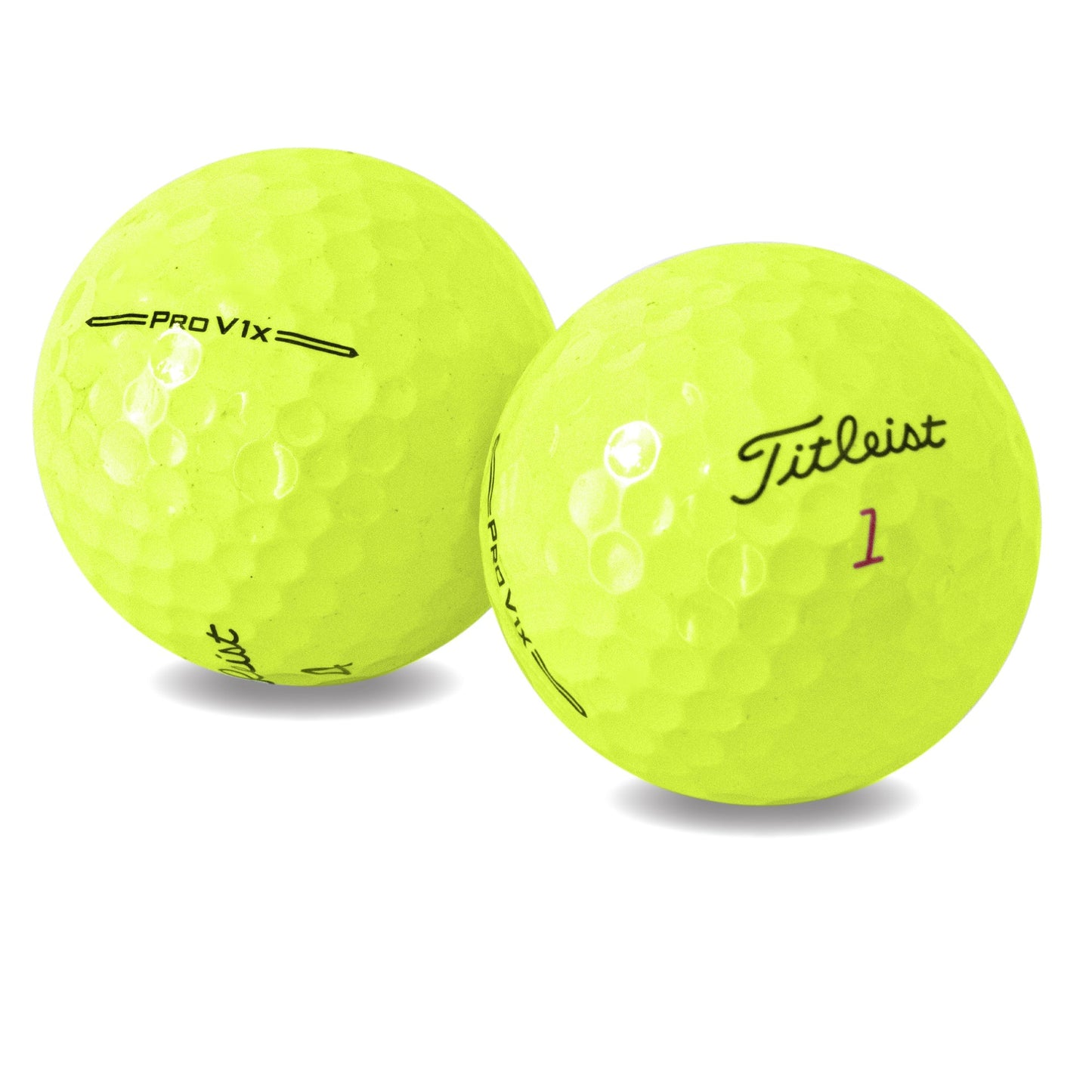 Used Titleist 2023 Yellow Pro V1x Golf Balls - 1 Dozen