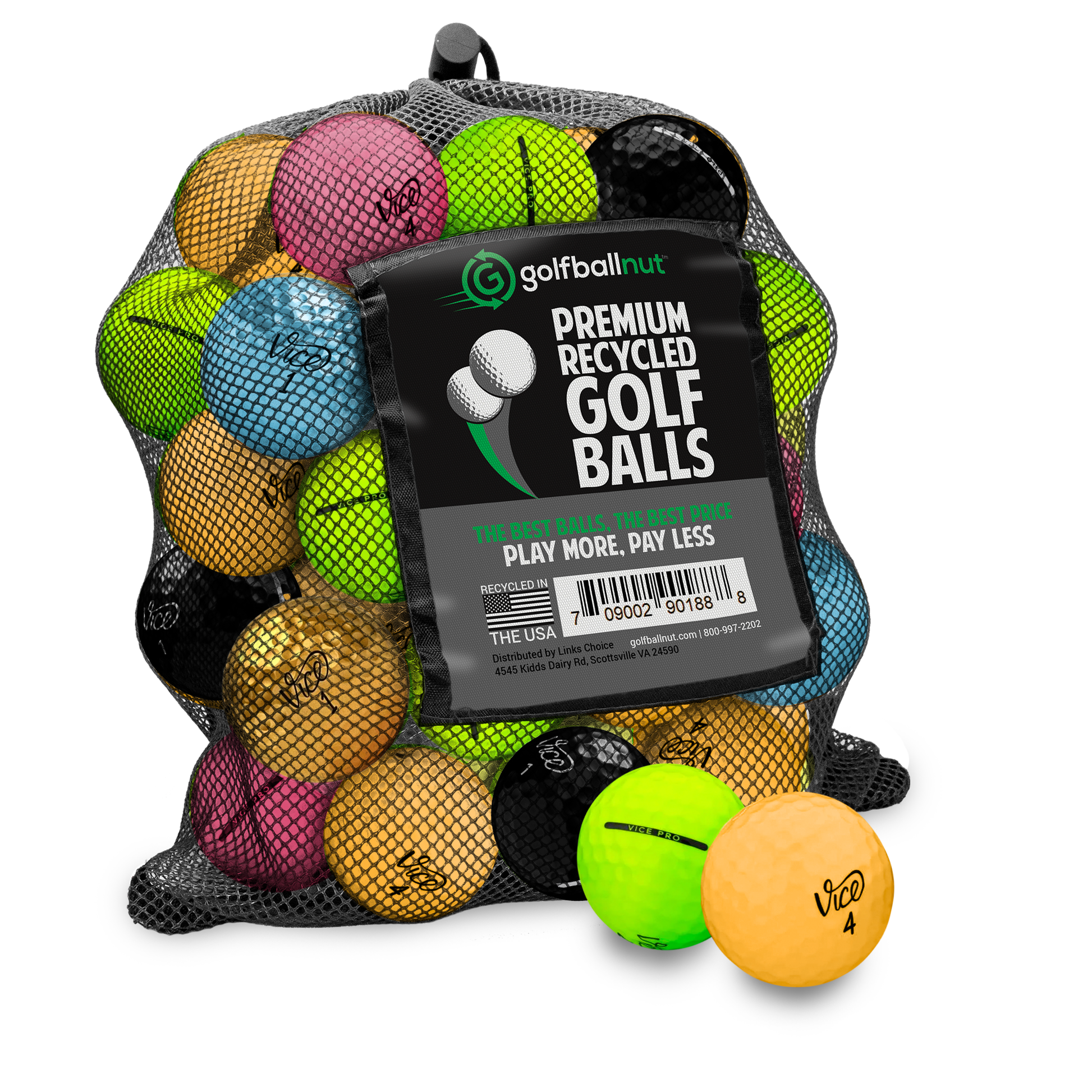 Mint Vice Color Mix Golf Balls - practice golf balls by Vice