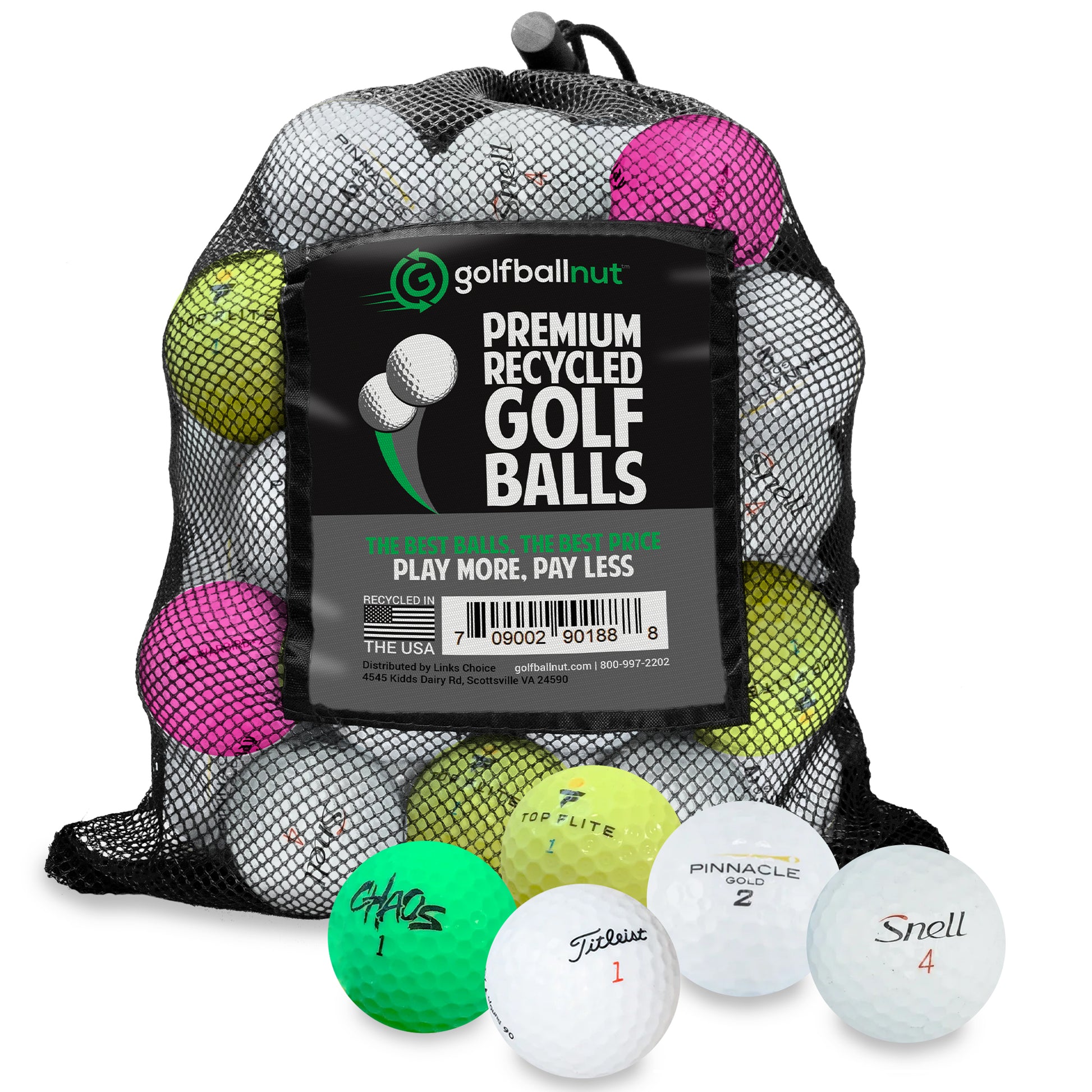 Golf Balls – Recycled Bulk Mix of Brands & Colors for Practice & Play – Good Condition – Includes Mesh Bag – Budget-Friendly & Sustainable Golf Balls - cheap golf balls by GolfBallNut