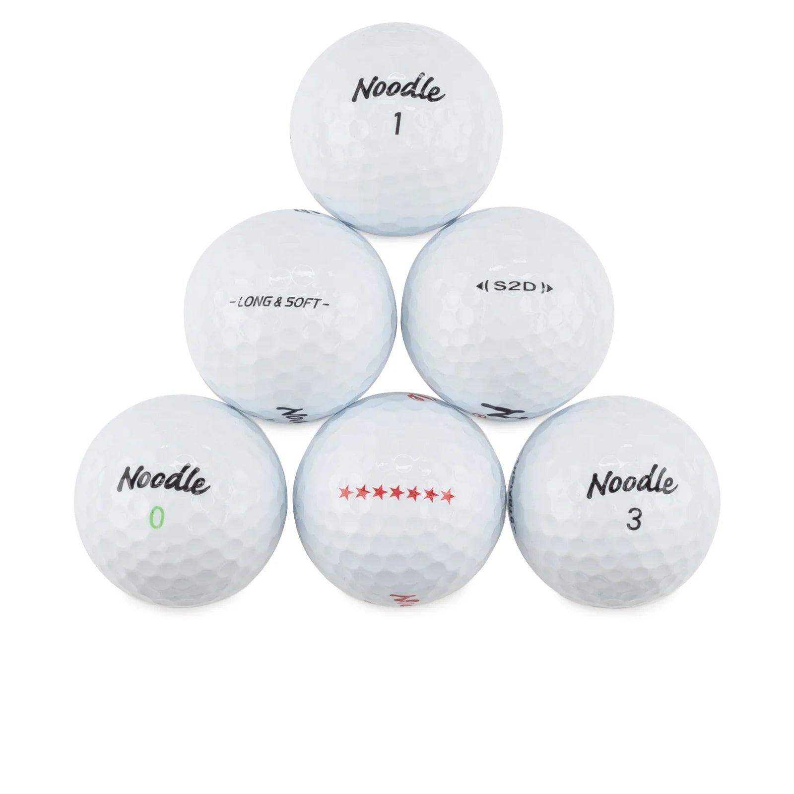 Maxfli Noodle Mix Golf Balls - used golf balls by Maxfli