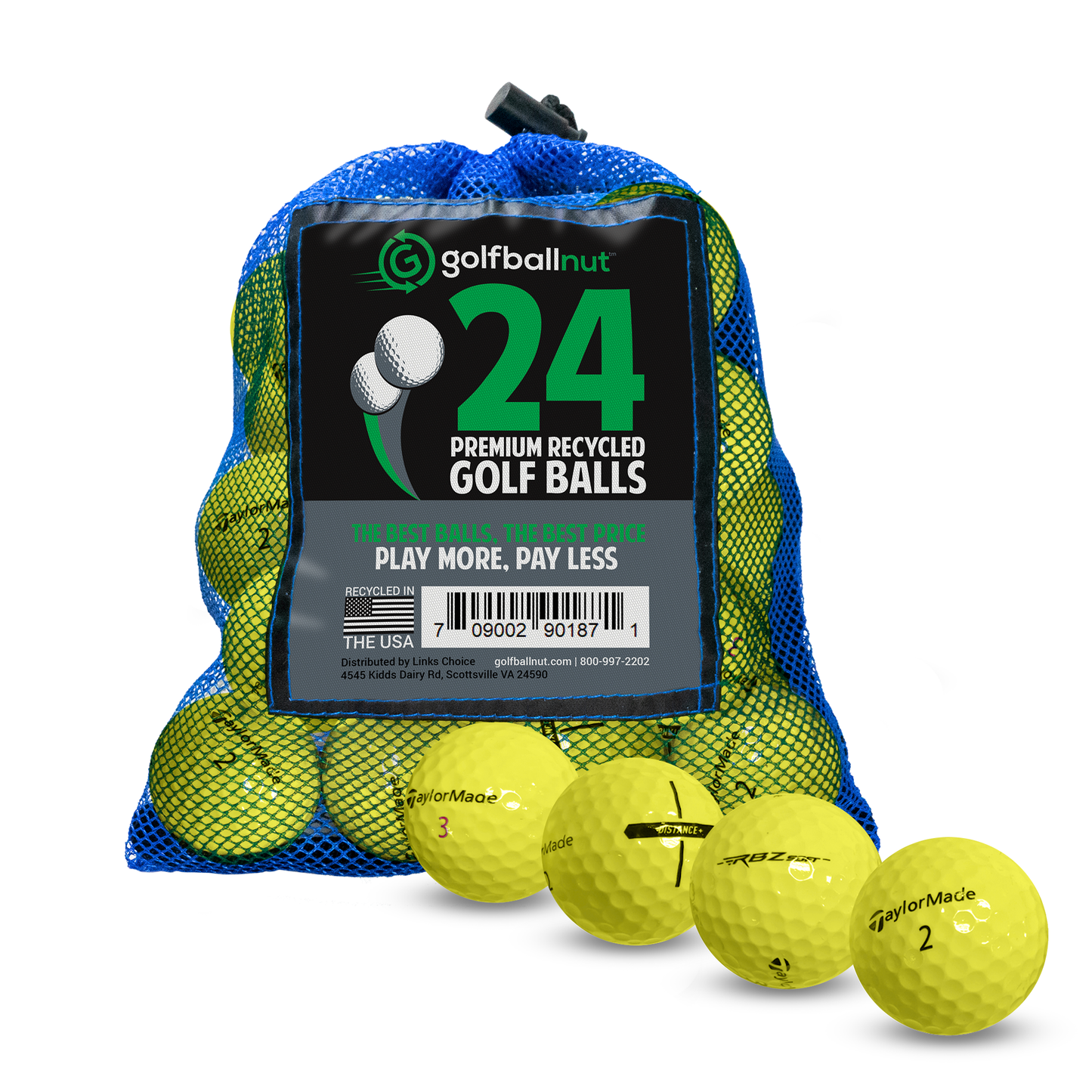 Used Taylormade Mix Golf Balls - Bulk Mesh Bags