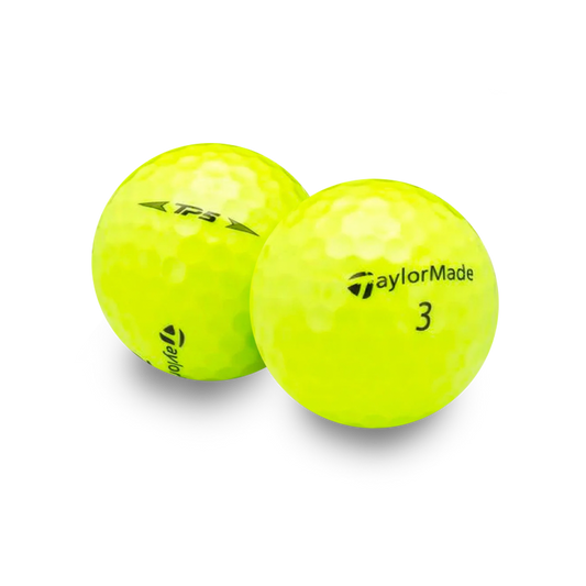 Used TaylorMade TP5 Yellow Golf Balls - 1 Dozen