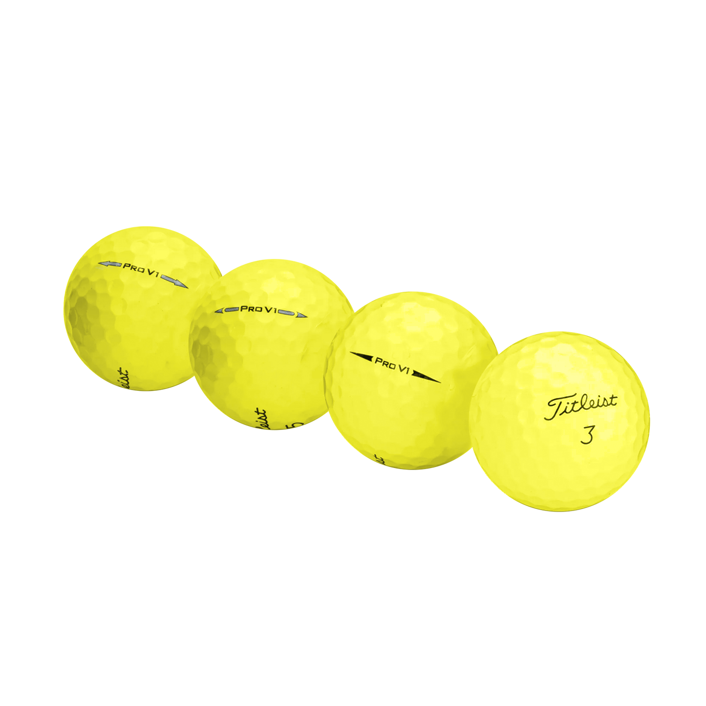 Used Titleist Pro V1 Yellow Mix Golf Balls - 1 Dozen