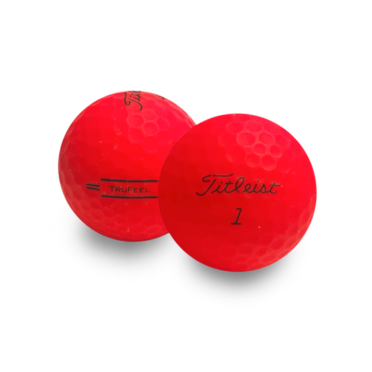 Used Titleist TruFeel Matte Red Golf Balls - 1 Dozen