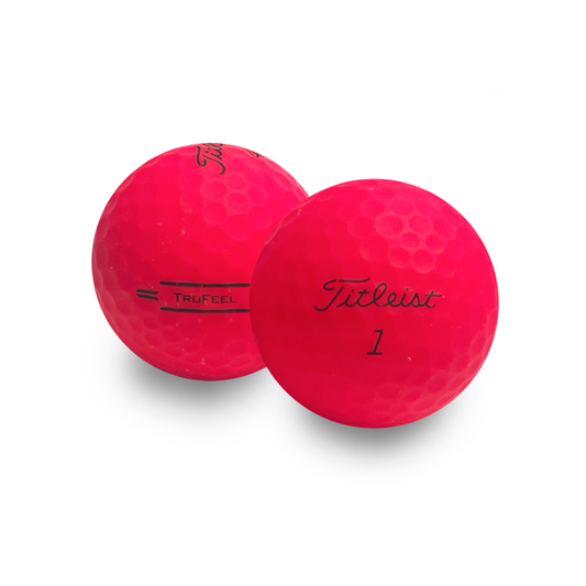 Used Titleist TruFeel Matte Red Golf Balls - 1 Dozen