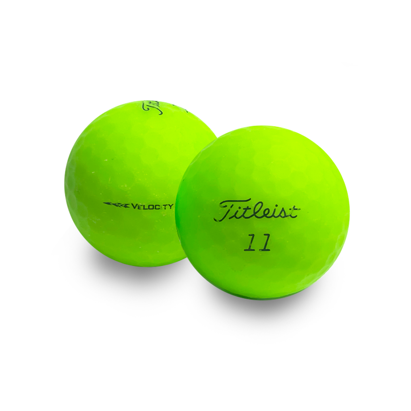 Used Titleist Velocity Matte Green Golf Balls - 1 Dozen