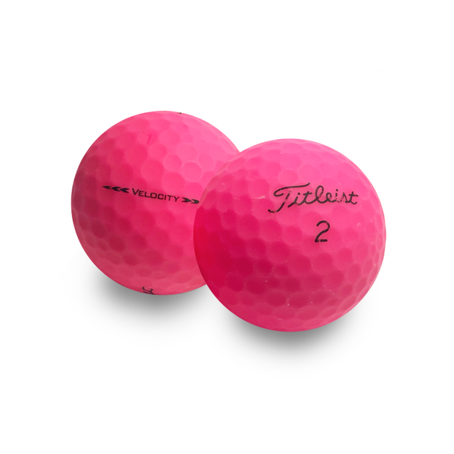 Used Titleist Velocity Matte Pink Golf Balls - 1 Dozen