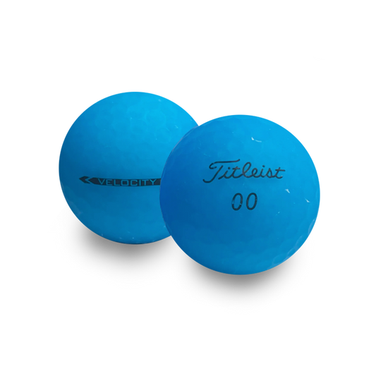 Used Titleist Velocity Matte Blue Golf Balls - 1 Dozen