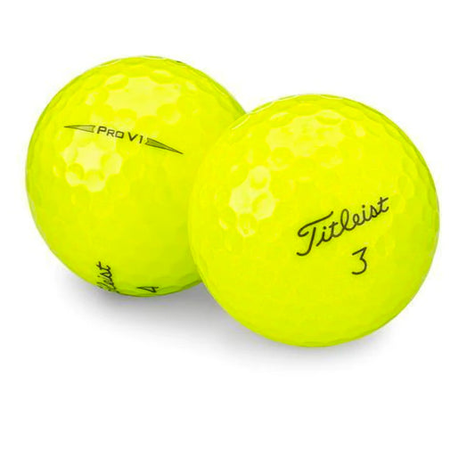 Used Titleist Pro V1 Yellow Mix Golf Balls - 1 Dozen