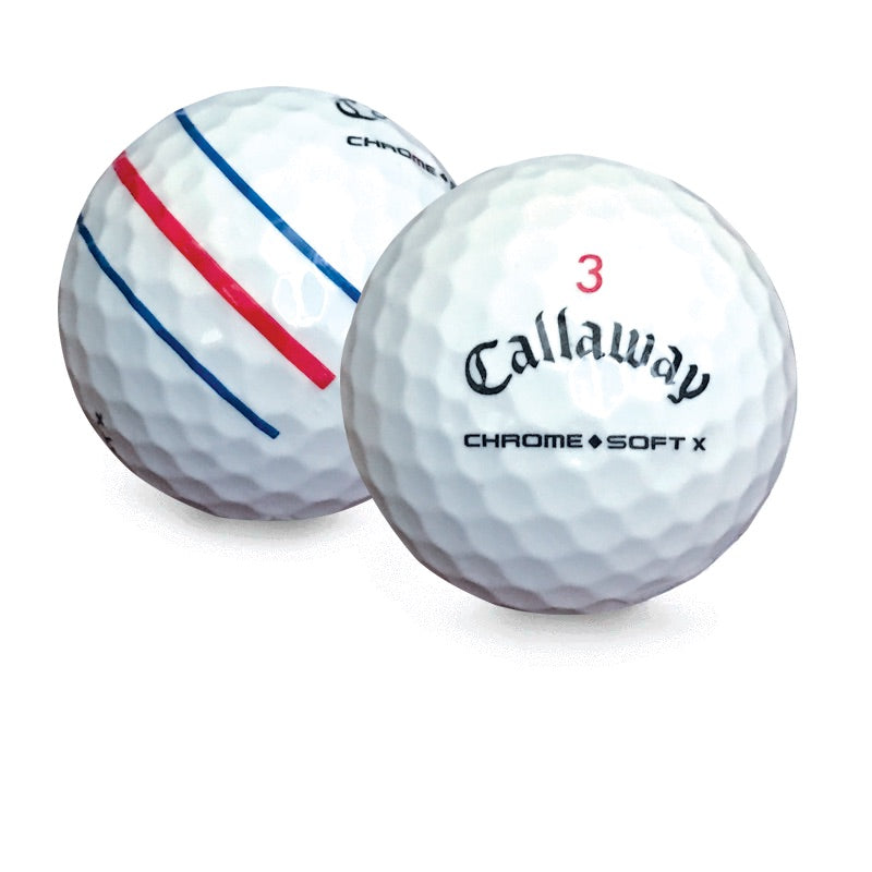 Used Callaway Chrome Soft X Triple Track Golf Balls - 1 Dozen