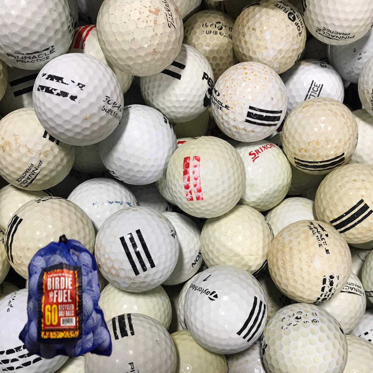 Used D Range Practice Golf Balls - 60 Golf Balls