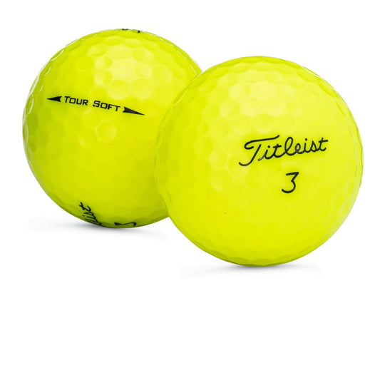 Used Titleist Tour Soft Yellow Golf Balls - 1 Dozen