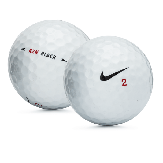Used Nike RZN Black Golf Balls - 1 Dozen