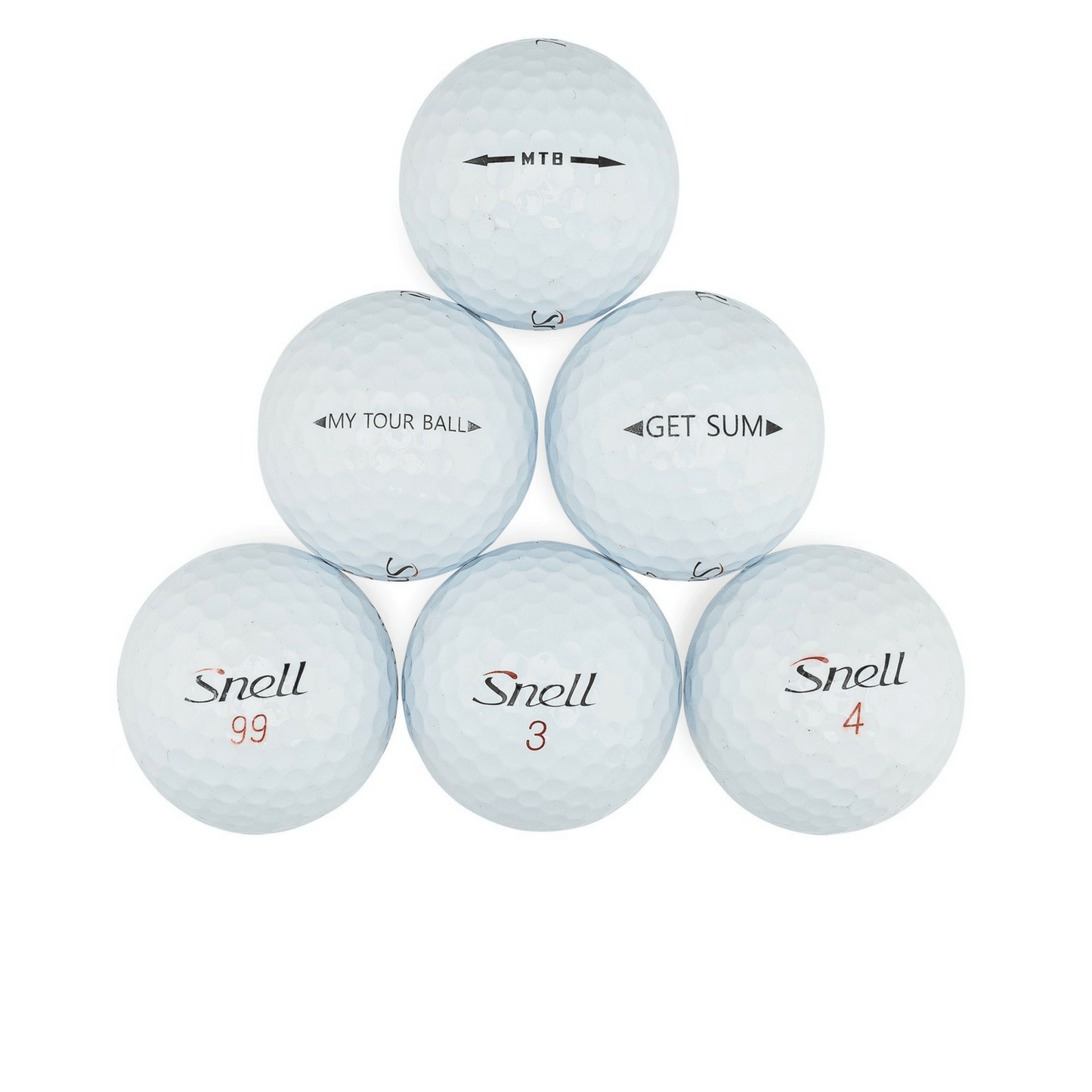 Snell Assorted Models Grade AAA Recycled Used Golf Balls, Color Mix - 60 Count