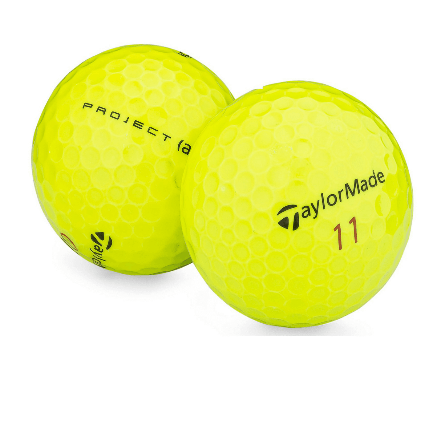 Used TaylorMade Project (a) Yellow Golf Balls - 1 Dozen
