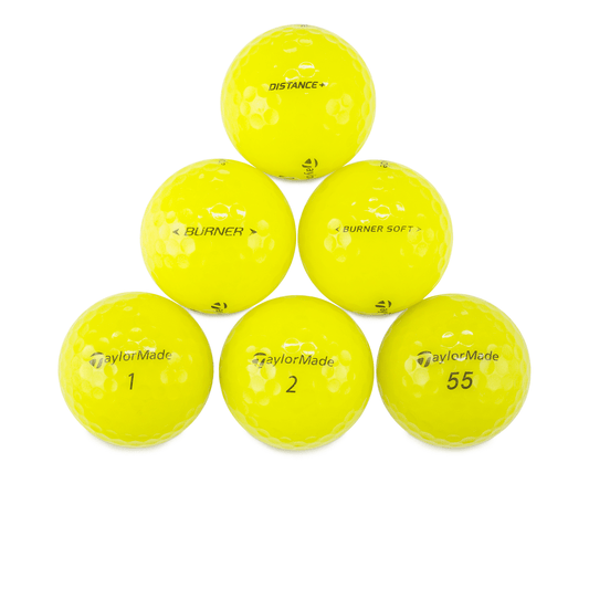 Used TaylorMade Yellow Mix Golf Balls - 1 Dozen