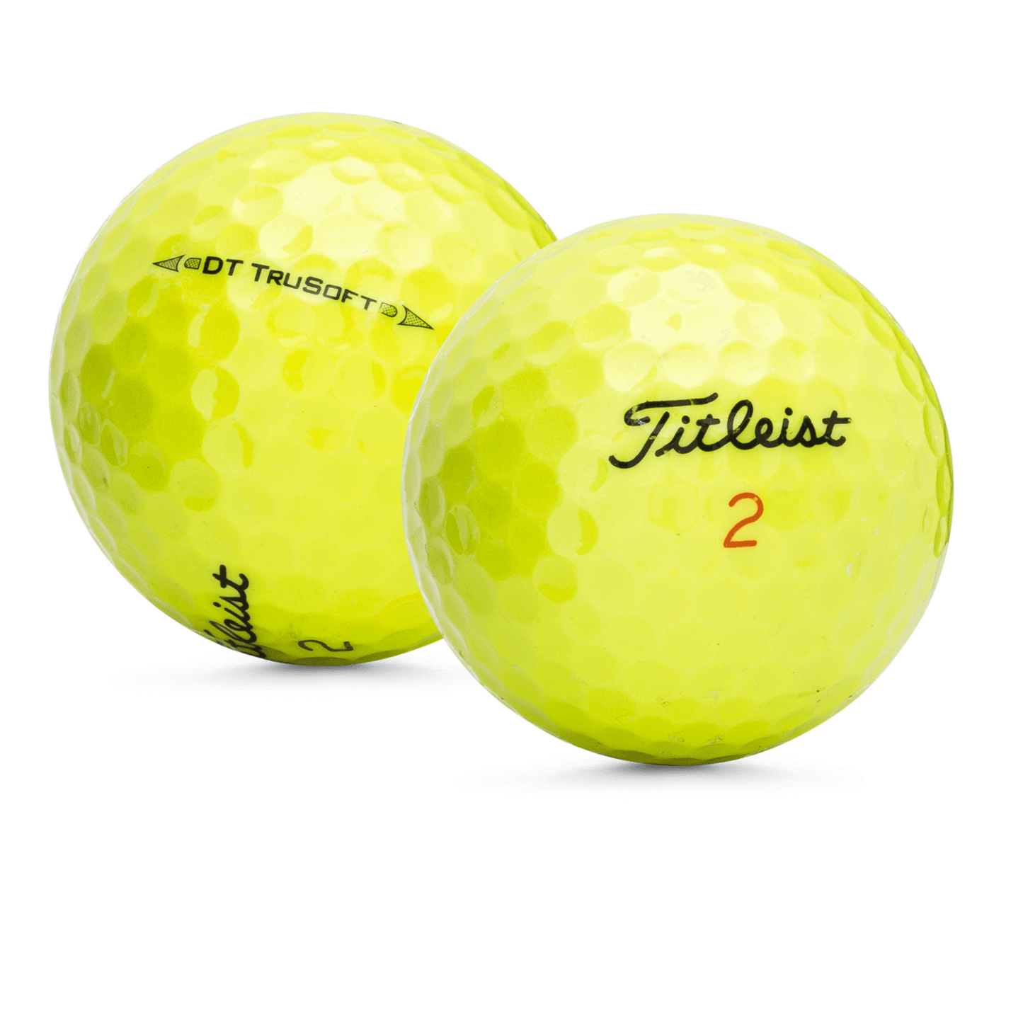 Used Titleist DT TruSoft Yellow Golf Balls - 1 Dozen