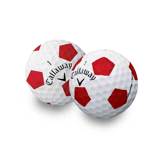 Used Callaway Chromesoft Truvis Team Red Golf Balls - 1 Dozen