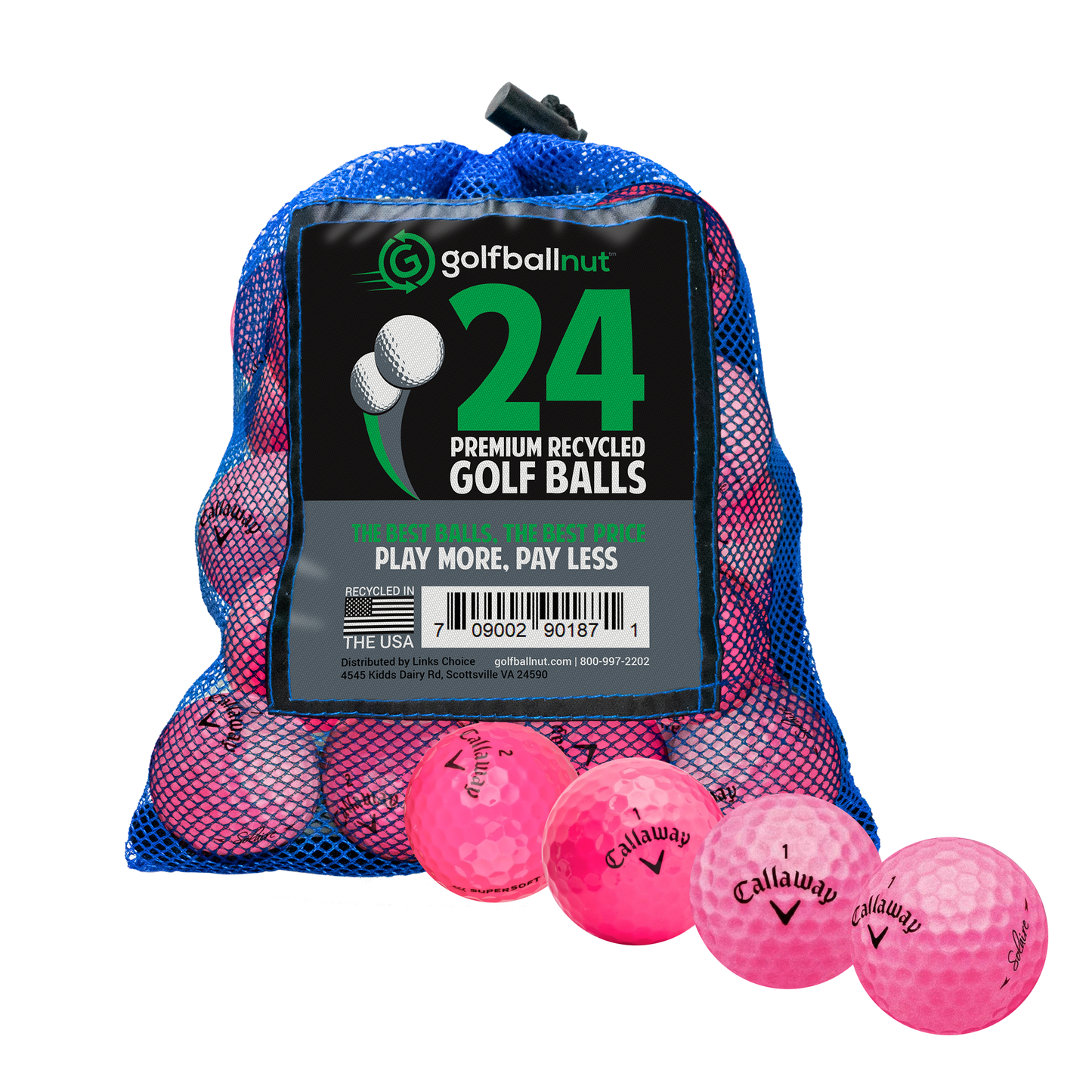Used Callaway Mix Golf Balls - Bulk Mesh Bags