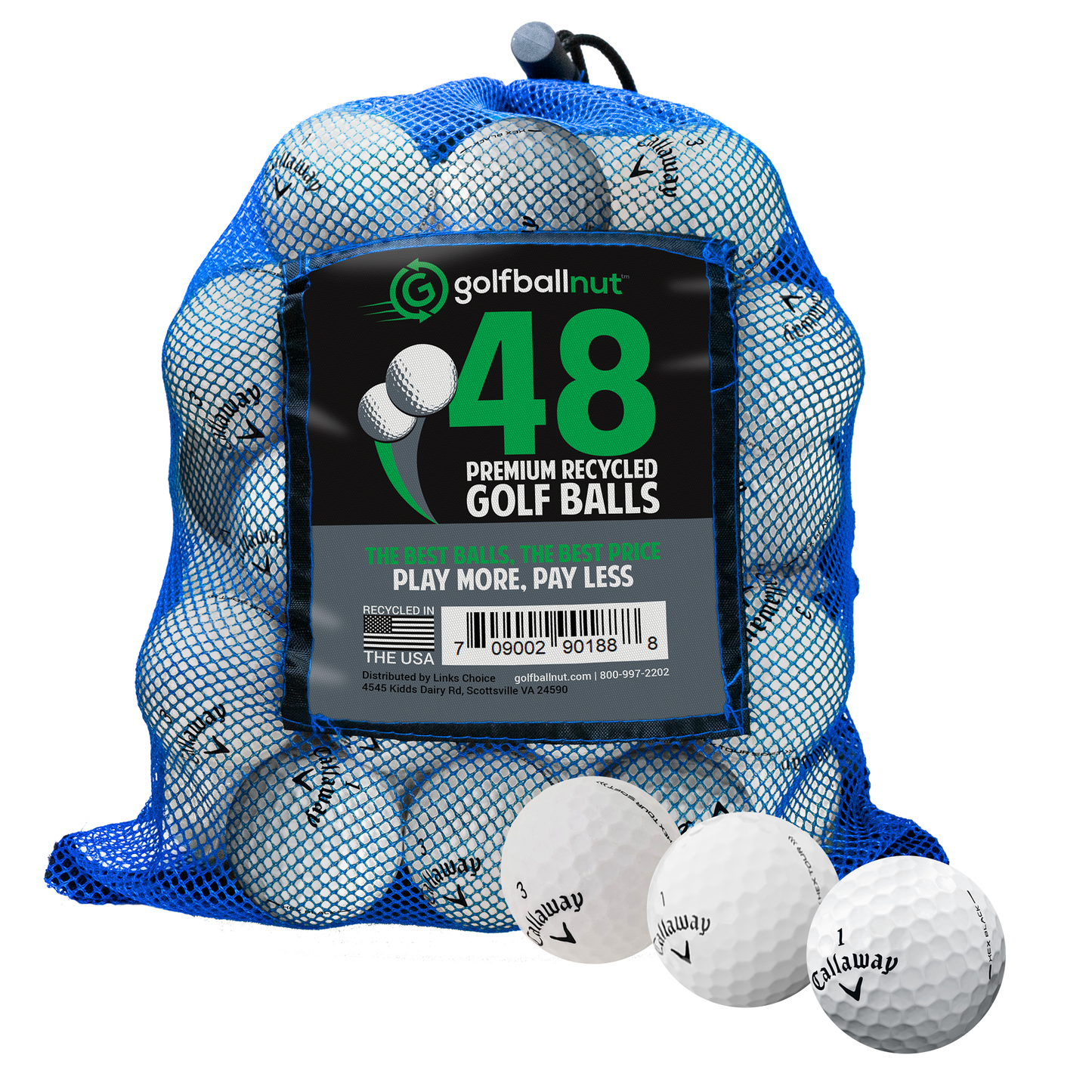 Used Callaway Tour Mix Golf Balls - Bulk Mesh Bags