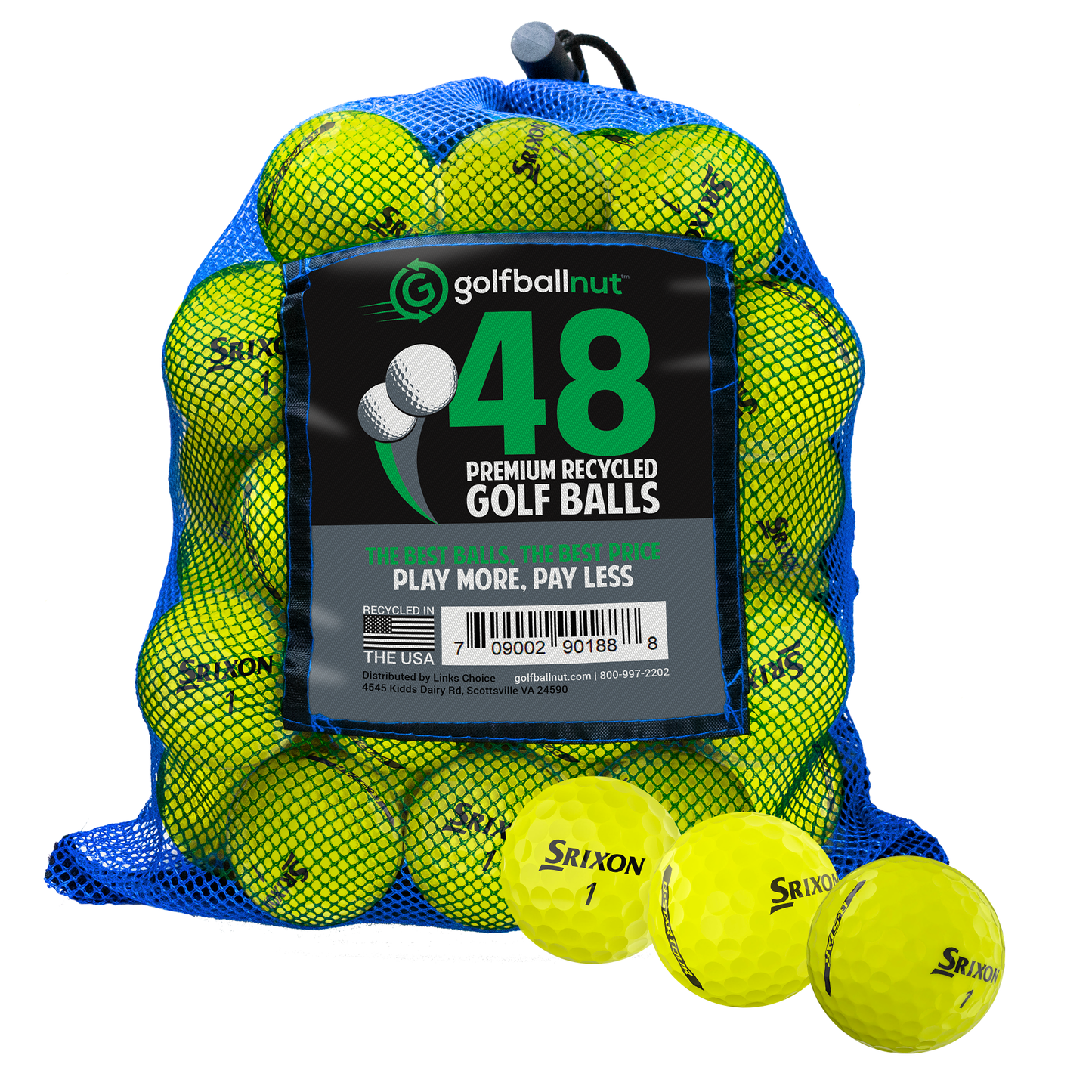 Used Srixon Q Star Mix Golf Balls - Bulk Mesh Bags