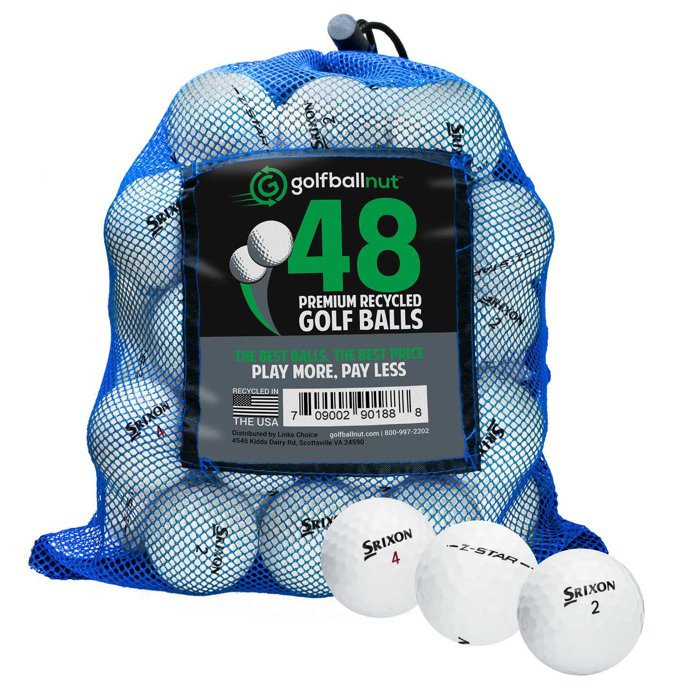 Srixon Z Series Mix - Premium Used Golf Balls in Eco-Friendly Bulk Mesh Bags