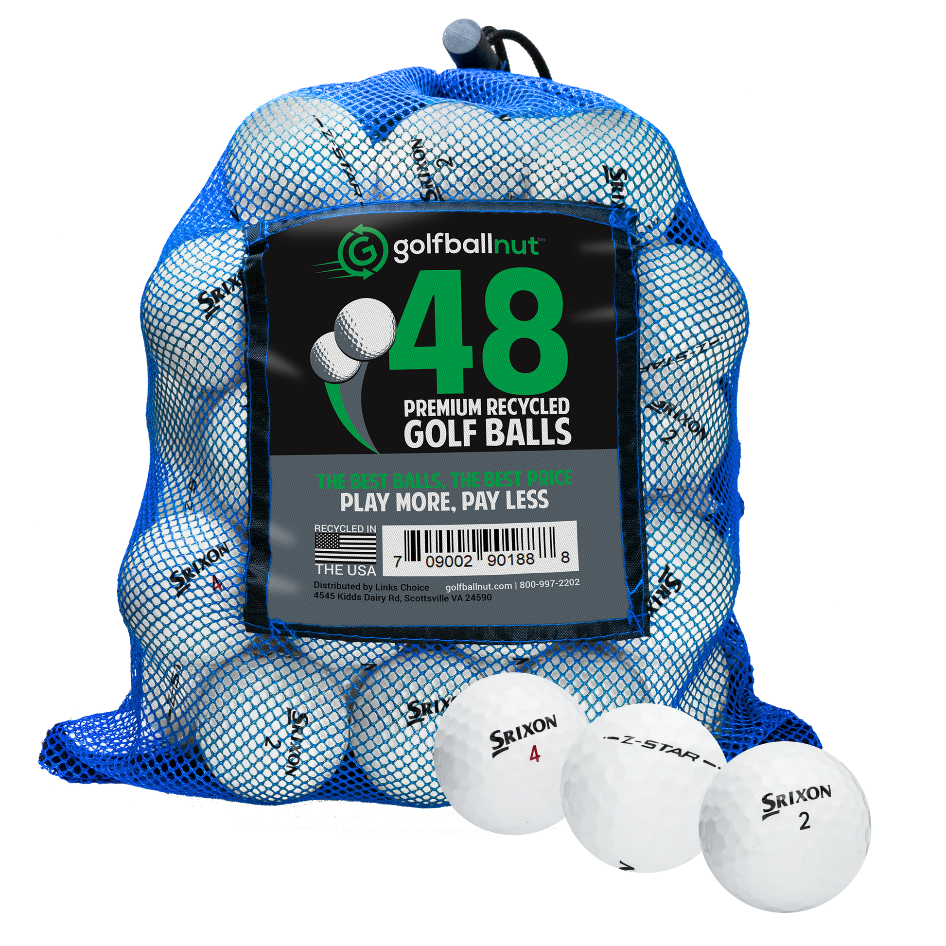 Golf Balls in Eco-Friendly Bulk Mesh Bags - practice golf balls by Srixon