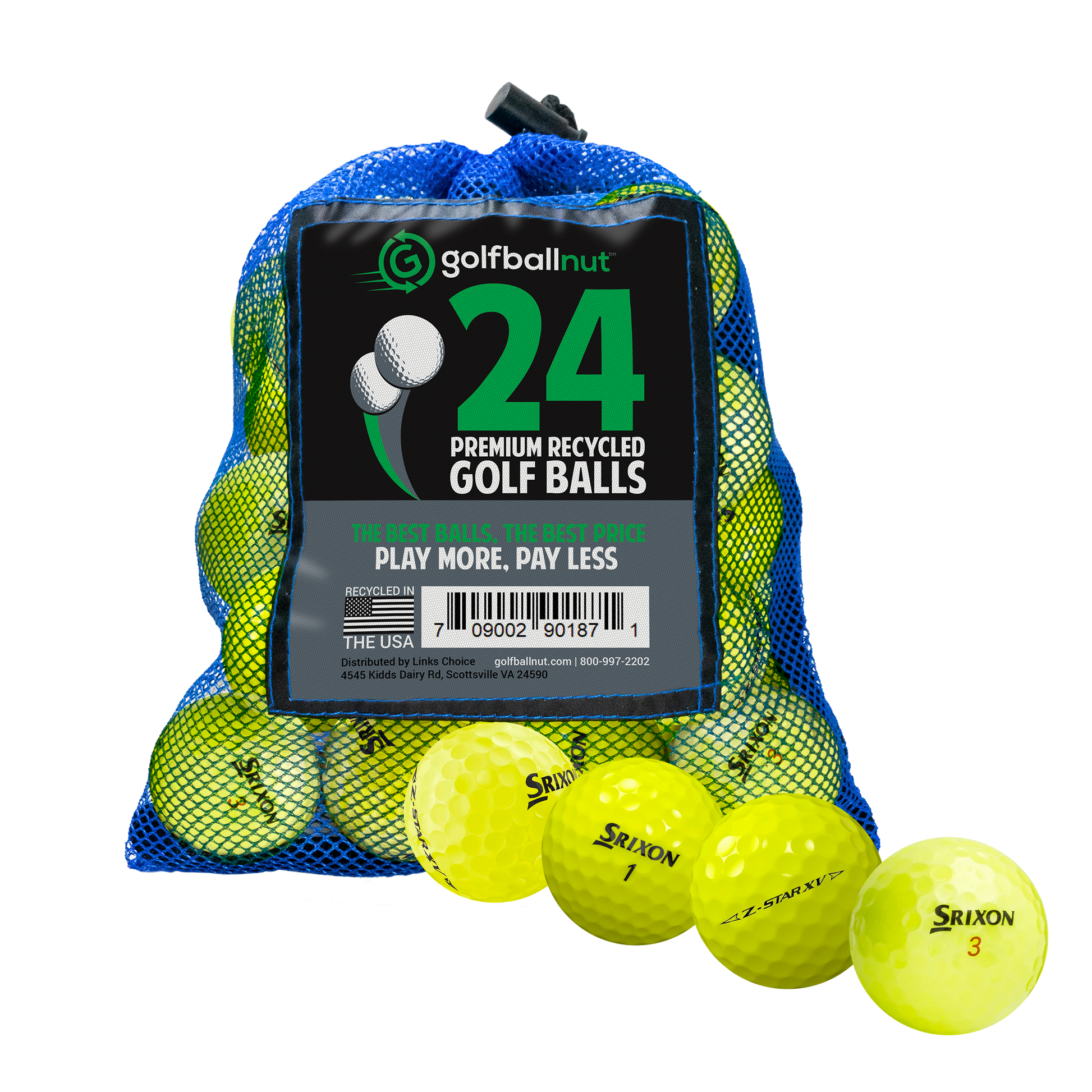 Golf Balls in Eco-Friendly Bulk Mesh Bags - golf gifts for men by Srixon